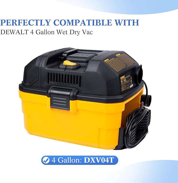 10 Pack DXVA25-4040 Vacuum Bags for DEWALT 4 Gallon Wet/Dry Vacuum, Disposable Shop Vac Bags, Dust Collection Bag Replacement