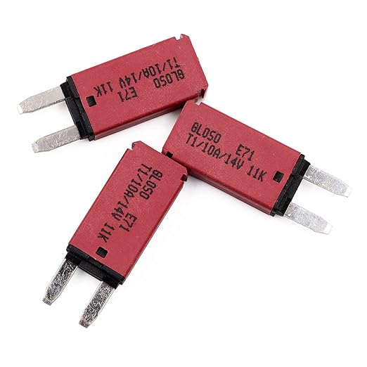 10A 12V Auto Reset Mini Fuse Circuit Breaker Low Profile ATM Car Blade Self Resetting Fuses Kit 10 Amp 12 Volt DC for Automotive Truck RV Boat and More, 3 Pack