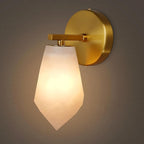 Alabaster Wall Sconces, Spanish Marble Wall Lamp, Modern Wall Sconce for Living Room, Hardwired Wall Lighting for Bedroom, Wall Light for Bathroom Hallway Stairs, Gold
