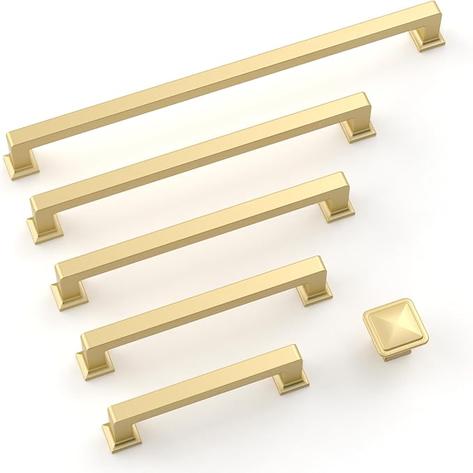 10 Pack 7.5 Inch Gold Cabinet Pulls, Kitchen Hardware
