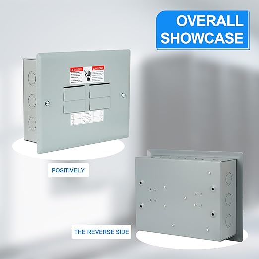 THQL Circuit Breaker Panels, 4-Space, 125A Circuit Breaker Distribution Box, 120V/240V Circuit Breaker Electrical Enclosure,Indoor Main Lug Load Center