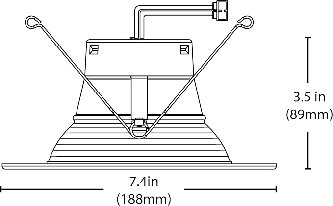 NICOR DLR56609120SWHBF DLR56(v6) 5/6-inch White 900 Lumen Selectable Recessed LED Downlight with Baffle