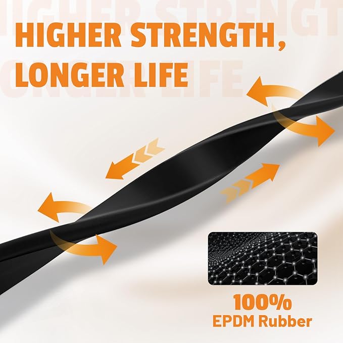 15" Rubber Bungee Cords with Hooks, 100% EPDM Bungee Cord with 150% Max Stretch, Heavy Duty Bungee Straps for Securing Tarps, Canvases, Cargo, Motorcycle, Weatherproof, Pack of 20