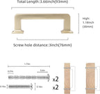 COTYKILEY 10 Pack 3 Inch(76mm) Brushed Brass Cabinet Handles Gold Kitchen Cabinet Pulls Cabinet Door Handles Kitchen Cabinet Hardware Cupboard Drawer Pulls Dresser Handles