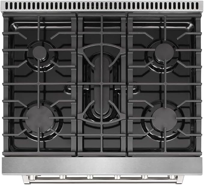 30 inch Freestanding Natural Gas Range or Liquid Propane Gas Range with 5 Burners, Large Capacity 24 inch Top Control Built-In Dishwasher with Third Rack, in Stainless Steel (Black)