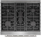 30 inch Freestanding Natural Gas Range or Liquid Propane Gas Range with 5 Burners, Large Capacity 24 inch Top Control Built-In Dishwasher with Third Rack, in Stainless Steel (Black)