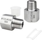 2 pieces Npt1/2 Female to Npt3/8 Male Reducer,Water pipe Adapter, Fabricate of 304 Stainless Steel