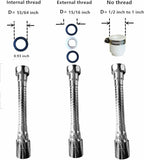 Metal Faucet Sprayer Attachment Sink Aerator Swivel Extender For Kitchen Tap Cold Hot Water (Silver ）