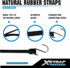XSTRAP STANDARD 20 Pack 31'' Adjustable Natural Rubber Tarp Straps, EPDM Bungee Cords with Metal S Hooks, Ideal for Securing Tarps, Canvases, Motorcycle, and Cargo