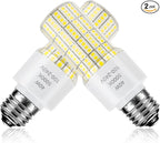 2 Pack 40W Led Light Bulb(300W Equivalent) 5000 Lumens 5000K Daylight White Led Bulbs E26/E27 Medium Base for Indoor Outdoor Street Office Warehouse Workshop Garage Backyard