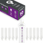 GoodBulb 18 Watt CFL Light Bulbs 2 Pin G24D-2 Base 6500K Full Spectrum 18W High Output 1200 Lumens Double Tube Compact Fluorescent Light Bulbs Plug-in 10 Pack