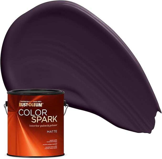Rust-Oleum Color Spark Interior Paint and Primer in One, Matte, Hocus Pocus, 1 Gallon