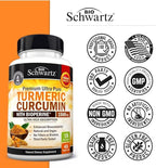 Turmeric Curcumin with Black Pepper Extract 1500mg - High Absorption Ultra Potent Turmeric Supplement with 95% Curcuminoids and BioPerine - Non GMO Turmeric Capsules for Joint Support - 45 Capsules