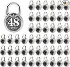 ZonRo Locks Combination Padlock, Fixed Dial Combination Padlock 48 Pack,3 Digit Code Standard Dial Combination, 2 in Wide. 3 in Height, Black Turntable, Lock for Gym & Locker, School, Toolbox