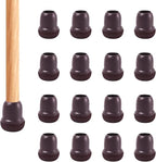Ezprotekt 24 Pcs Extra Small Chair Leg Protectors with Felt, Silicone Felt Furniture Pads, Floor Protectors for Chair, Table Bar Stools Leg Protectors Caps Dark Brown (S Fit: 3/5" to 3/4", 15-19mm)