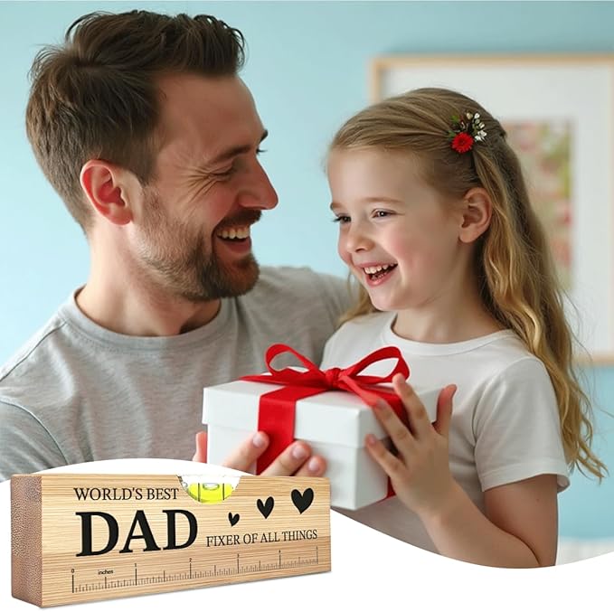 Dad Birthday Gifts from Daughter Son Wife Ideal Christmas Tool Gifts for Dad Father Daddy Step Bonus New Dads Spirit Level Bottle Opener Present for Birthday