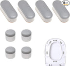 8 Pack Universal Toilet Seat Bumpers Stable Toilet Seats, Noise Reduction, and Easy Installation Equipped with Durable Adhesive Fits Most Toilet Models
