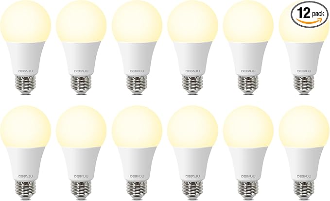 LED Light Bulbs Soft White 2700K, 100 Watt Equivalent LED Bulbs, A19 Standard Bulbs, 1500 LM, 15000 Hours, E26 Base, Non-Dimmable, 13W Warm White LED Bulbs for Bedroom Living Room, 12 Pack