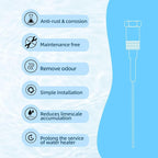 Powered Anode Rod for Water Heater Gallon Tank, Electrical Anode Rod, Eliminates Rotten Egg Smell (10-59 gallon tank)