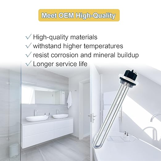 Upgraded 1500W 120V Camco Water Heater Element, fit for AO Smith, Bradford White, Rheem, Richmond Electric Tankless Heater Element, for RV, Campers, Replacement 02463 02462