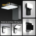 40W LED Wall Lights 3000LM Rotatable 360° Neighbor Friendly Porch Light 5000K Waterproof IP65 Outdoor Security Flood Lighting Switch Control for Garage Yard Backyard