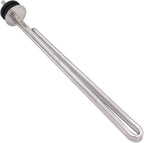 DERNORD 240V 5500W Tri-clamp Foldback Heating Element Stainless Steel Immersion Water Heater with 3-Wire Electrical Locking Plug (1.5 Inch Tri clamp)