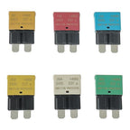 BOJACK Automotive Low Profile ATC ATO Fuse Auto Reset Fuse 5A 10A 15A 20A 25A 30A Standard Fuses for Boat Truck SUV Motorcycle 32VDC Fuse Assortment Kit