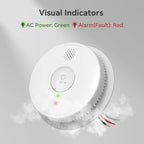 Jemay Smoke Detector, Photoelectric Smoke Alarm with 9V Backup Battery, Hardwired Interconnected Smoke Detector, Fire Alarm with Test/Silence Button for Home, 1 Pack