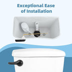 iFealClear Universal Toilet Handle Replacement Kit Front Mount with 2-Inch Rubber Toilet Flapper Replacement, Toilet Tank Parts Compatible with Kohler, American Standard, TOTO, Mansfield, Matte Black