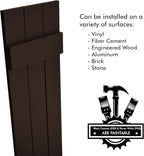 Board & Batten Vinyl Shutters (1 Pair) | 11"x71" (3-Board) - Coffee Bean | Exterior Window Shutters | Includes Mounting Hardware | Simple Installation | Made in USA