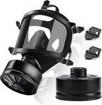 Full Face Respirator Mask with Filters, Anti-Fog Lens Anti-Gas Anti-Dust Gas Mask Against Vapours & Particles, Paint