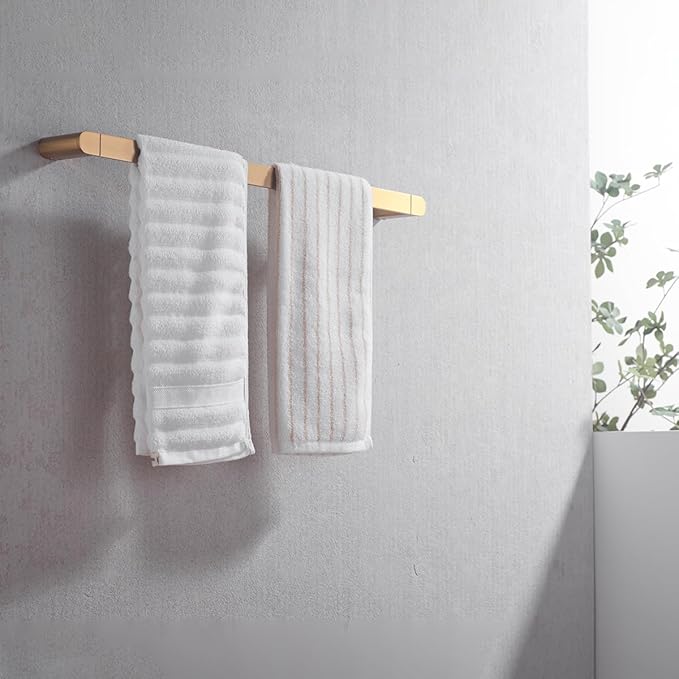 RANDOM Champagne Bronze Towel Bar Set 5 Piece Bathroom Hardware Set Include 9.8/23.6 Inch Towel Holder Toilet Paper Holder and 2 Towel Hooks Stainless Steel Bathroom Accessories Kit Wall Mount