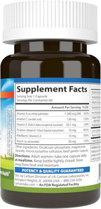 Carlson - Women's Iron Restore, 28 mg Iron + B Vitamins, Menstrual Support, Iron Absorption & Women's Health, 60 Capsules
