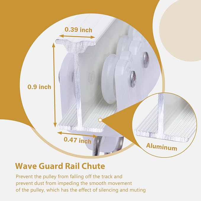 Bendable Ceiling Curtain Track Ceilings Mount or Wall Mounted Heavy-Duty Room Divider Curtains Rails for Living room Bedroom Shower Privacy RV Garage Dividers with Clips，White 21 FT