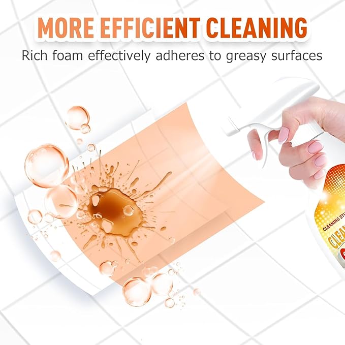 Heavy Duty 2025 New Kitchen Cleaner, Multipurpose Oil Stain Remover, Strong Grill Cleaner for Restaurant, Cleaning Spray for Home Chefs
