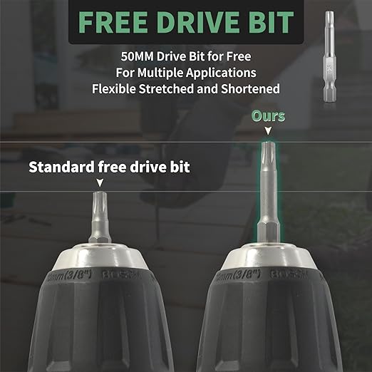 Wood Screws 2-1/2 Inch, FIXLINK Deck Screws #10 x 2-1/2", 105 PCS, Epoxy Coated, T25 Star Bit Above 1500 Hour Salt Spray Coating Outdoor Decking Screws Excellent Rust Resistant for Wood Fence, Green