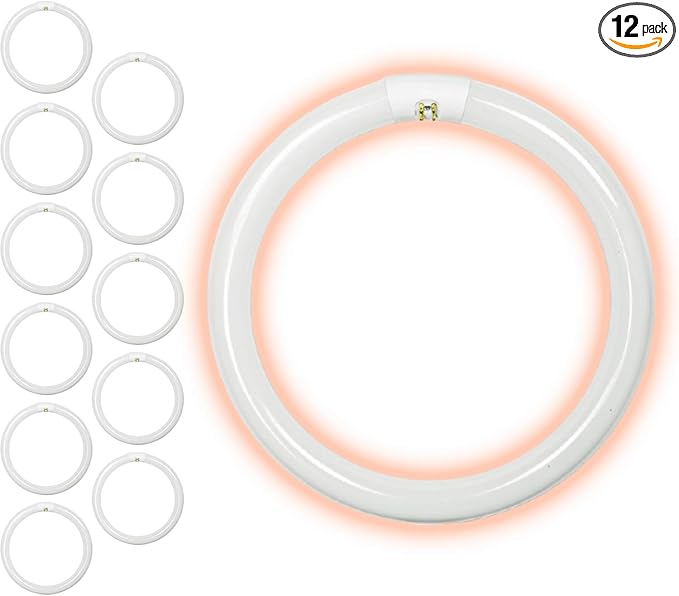 GoodBulb 32-Watt 12 Inch T9 Fluorescent Circline Light Bulb 3000K Soft White G10q Base High Output 2027 Lumens 32W 10000 Life Hours 80 CRI Pack of 12 Bulbs