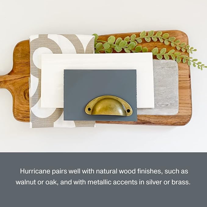 Country Chic All-in-One Chalk Paint for Furniture, Cabinets, Home Decor, Eco-Friendly, Matte Finish, Built-In Primer & Top Coat for Wood, Metal - Hurricane (Cool Grey) - Pint 16 oz (475 ml)