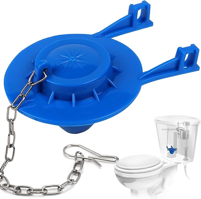 Toilet Flapper Replacement Kit 2 Inch Universal Toilet Tank Flusher Parts Inside Stopper Valve Flappe High Performance Rubber Seal Flapper Compatible for American Standard with Chain