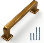 10 Pack 3.75"(96mm) Vintage Antique Brass Cabinet Pulls Kitchen Cabinet Handles Drawer Pulls Cupboard Hardware for Cabinets CK0078