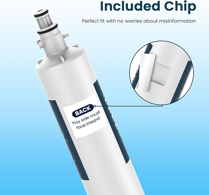 Crystala Filters Replacement for GE® RPWFE, RPWF (with CHIP) Refrigerator Water Filter, Compatible with WSG-4, WF277, GFE28GMKES, PFE28KBLTS, GYE22HMKES, DFE28JSKSS, GFE28GYNFS, GFD28GYNFS, 2 Pack