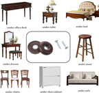 3/4" Screw on Furniture Sliders-Furnigear Heavy Duty PTFE (Teflon) Chair Leg Slides Glides Move Your Furniture Easy & Safely - Best Floor Protector(Brown-20pack)