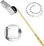 Toilet Handle Replacement Kit, 702 Universal Toilet Flush Handle, Zinc Alloy Toilet Tank Trip Lever with H2 Brass Arm Front-Mount Compatible with American Standard, Mansfield Toilet, Silver