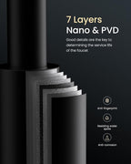 APPASO 3 Hole Kitchen Faucet, Matte Black Kitchen Faucet with Soap Dispenser and Pull Down Sprayer 3 Modes, Stainless Steel High Arch Kitchen Sink Faucet with Separate Handle 3 Pieces