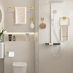 YACVCL Towel Bar Set, 5-Piece Brushed Gold Bathroom Hardware Set, Gold Bathroom Accessories Set, SUS304 Stainless Steel 23.6 Inch Towel Holder Towel Racks Set Wall Mounted