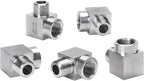 90 Degree Street Elbow - 1/2" NPT Male to 1/2" NPT Female Stainless Steel 304 Heavy Duty Forged Square Barstock Street Elbow Adapter Pipe Fitting (pack of 5)
