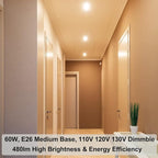 Vinaco PAR16 Bulb 120V, 6 Pack Long Lasting PAR16 Halogen Bulb 60 Watt with E26 Base, PAR16 Dimmable with 2800K Warm White, High Output PAR 16 Flood 60W for Range Hood Lights, Table Light, Track Light