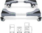 W B D WEIBIDA Appliance Dolly Cart with 4 Locking Twin Wheels Mini Fridge Stand Adjustable Furniture Mover Mobile Roller Base for Washing Machine, Dryer, Refrigerator, Laundry Pedestal