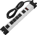 Heavy Duty Power Strip Surge Protector, 6 Outlet Industrial Metal Power Strip with 10 FT Cord, 1200 Joules ETL Listed