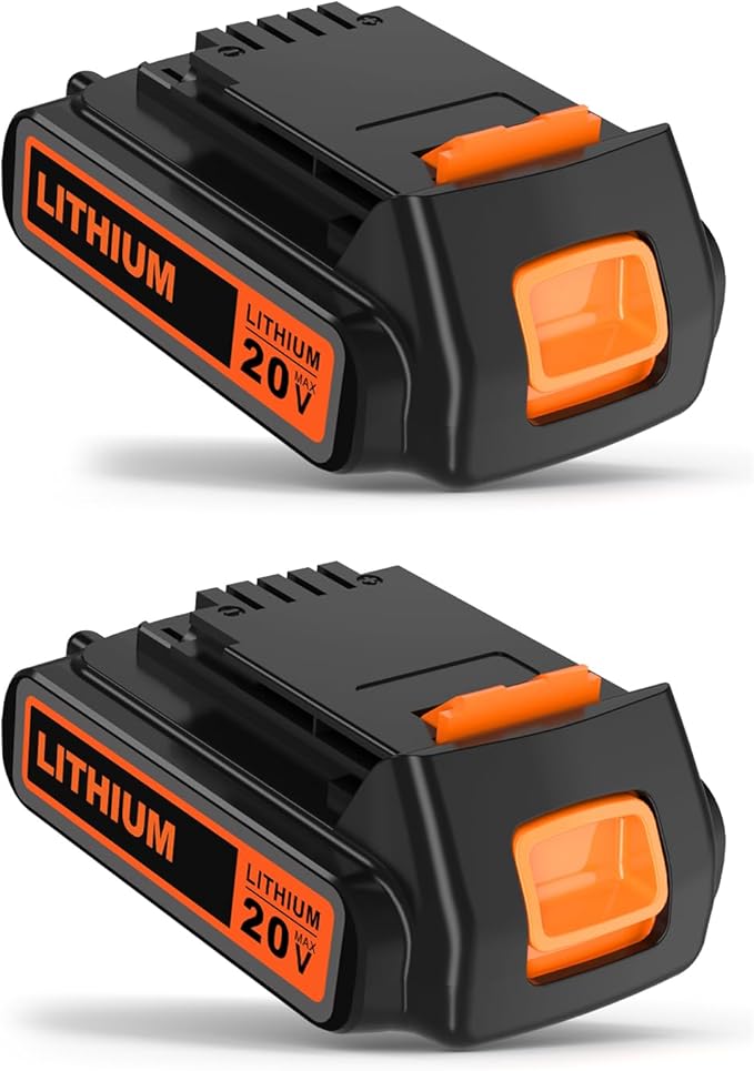 2 Pack Battery 20V Lithiun Compatiable with Black and Decker 20V Max Lithiun Battery LBXR20, Compatible with All Black and Decker 20v Cordless Power Tools and Charger
